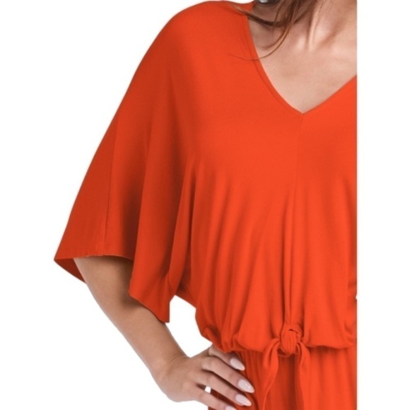 NWT VENUS Front Knot Dress in Orange - Picture 5 of 7